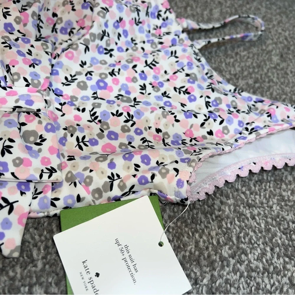 Kate Spade New York Girls Shoulder One-Piece Mini Floral new with tags
